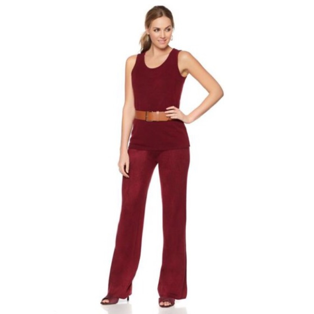 Wendy Williams sweater tank top Merlot size M